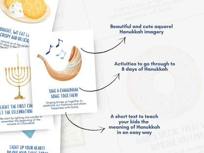 Hanukkah Kids Countdown Cards