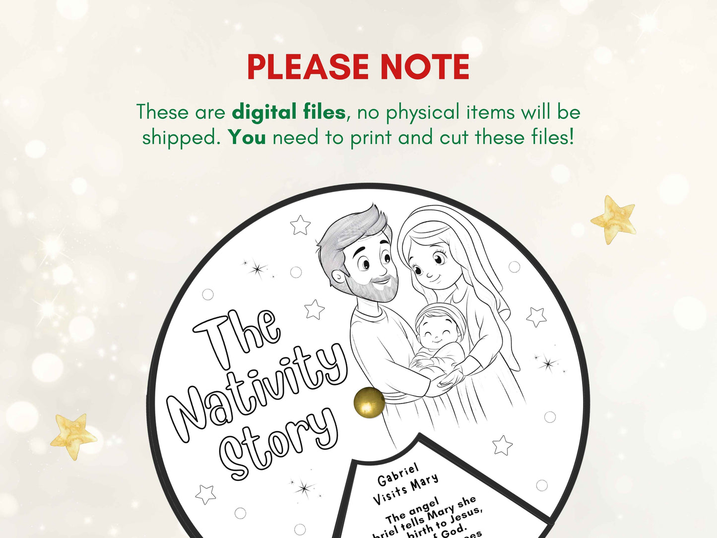 Nativity Story Spinner Craft