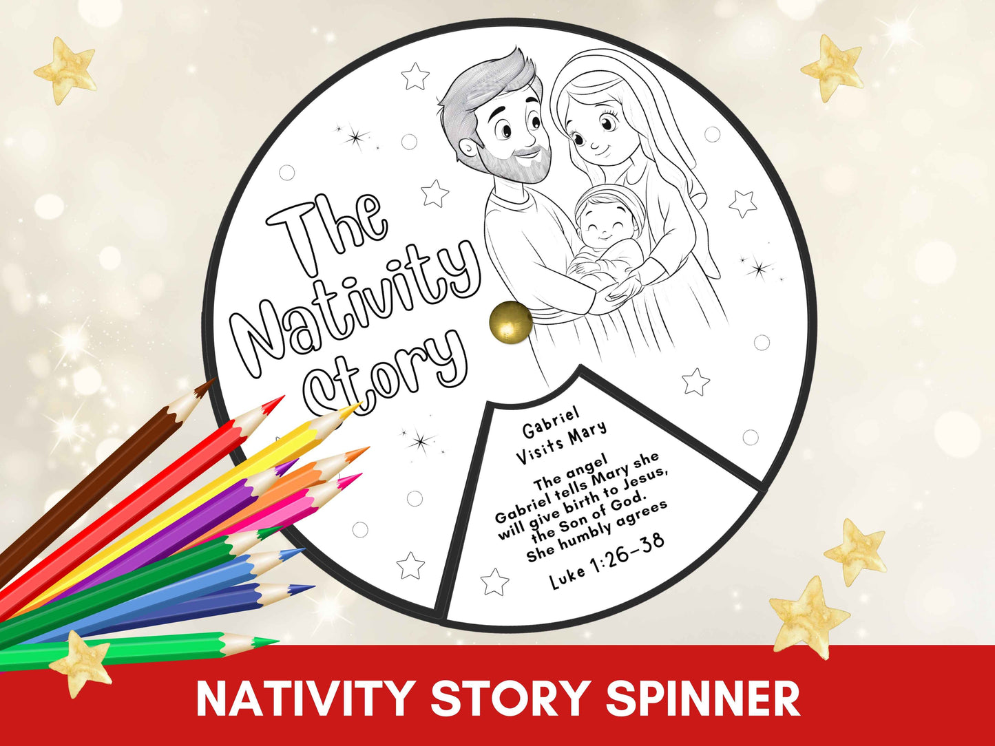 Nativity Story Spinner Craft