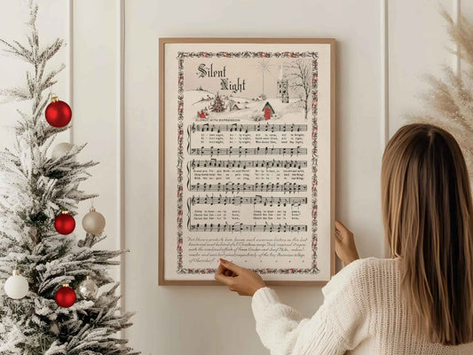 Silent Night - Vintage Music Sheet Poster