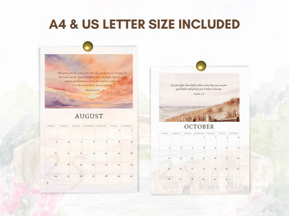 Printable 2025 Scripture Wall Calendar