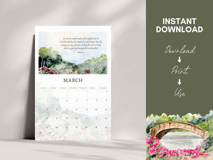 Printable 2025 Scripture Wall Calendar