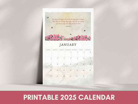 Printable 2025 Scripture Wall Calendar