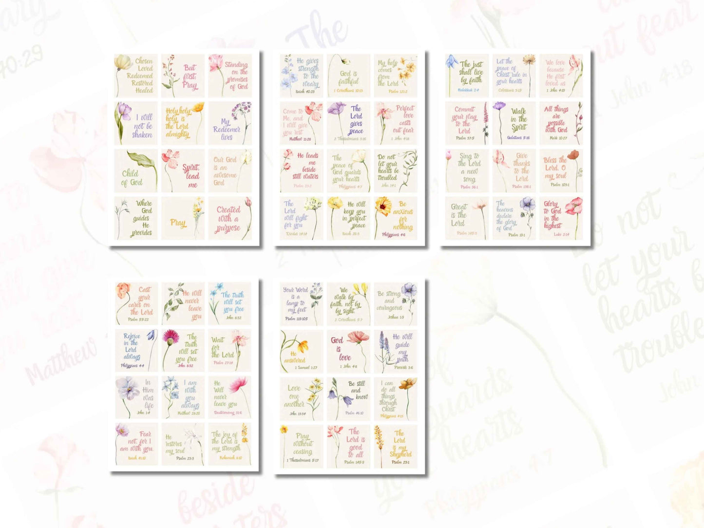 Printable Scripture Scraps - Prayer Board Bible Verse Cards
