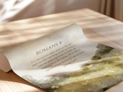 Romans 8 Printable Vintage Wall Art Print