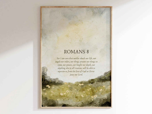 Romans 8 Printable Vintage Wall Art Print