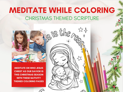 20 Nativity Sunday School Christmas Coloring Pages