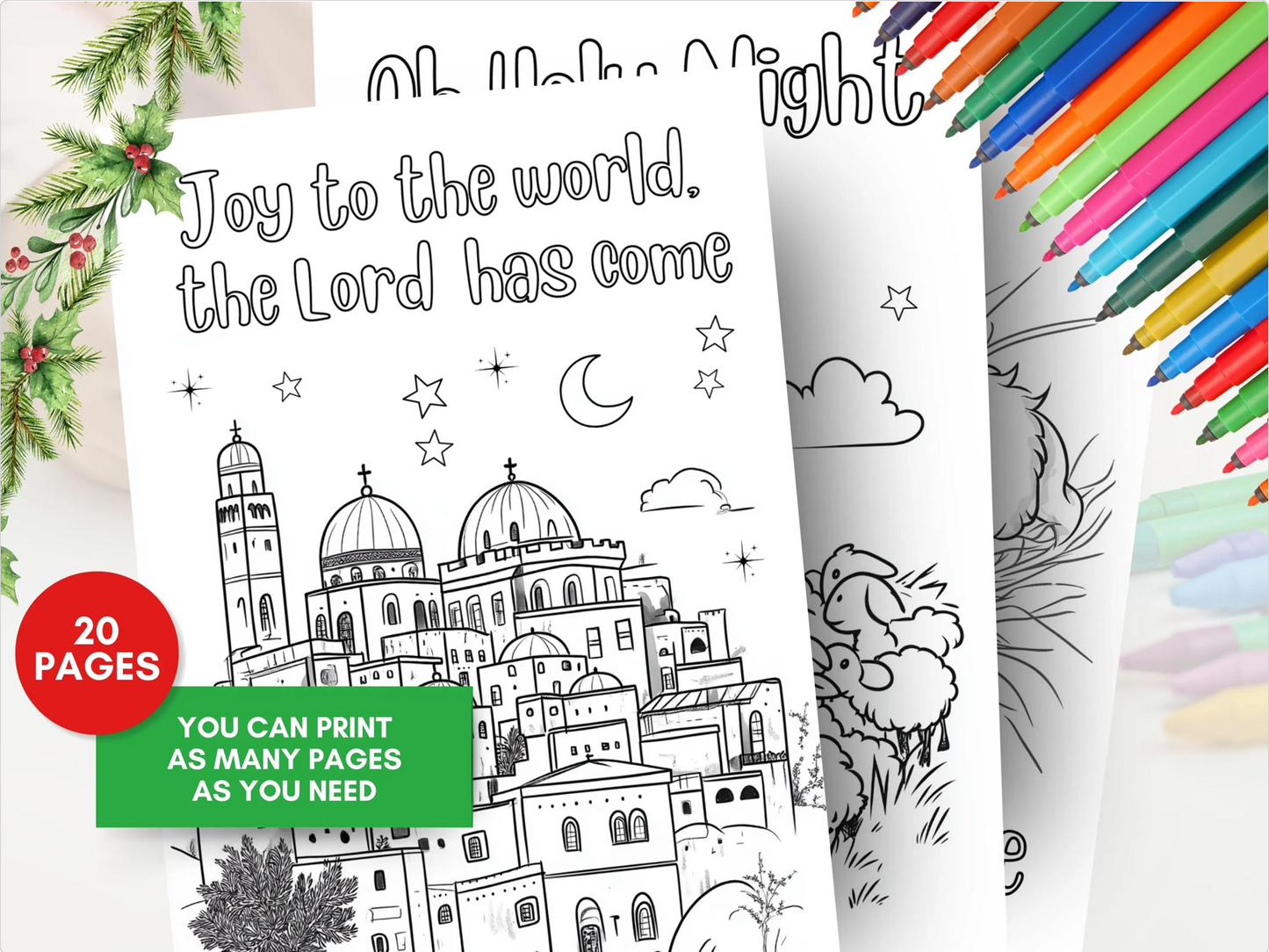 20 Nativity Sunday School Christmas Coloring Pages