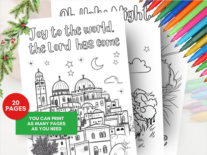 20 Nativity Sunday School Christmas Coloring Pages