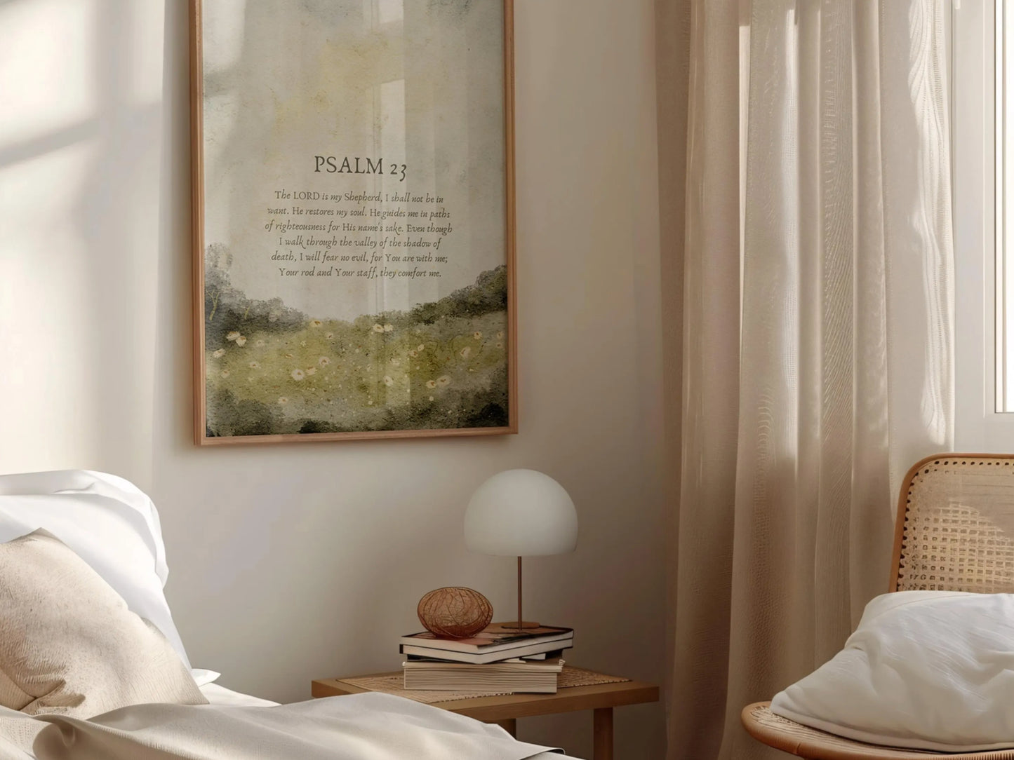 Psalm 23 - The Lord Is My Shepherd Vintage Printable Wall Art
