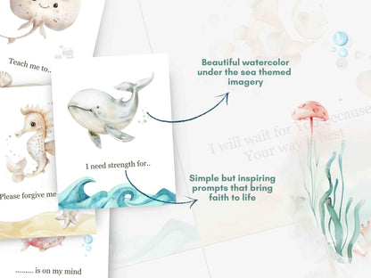 24 Learn How To Pray Cards for Kids - Cute Sealife