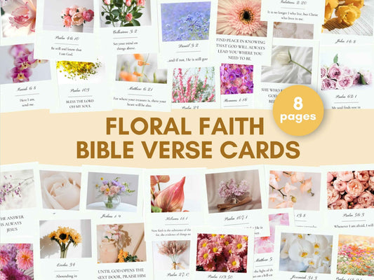 Floral Faith Digital Bible Verse Cards