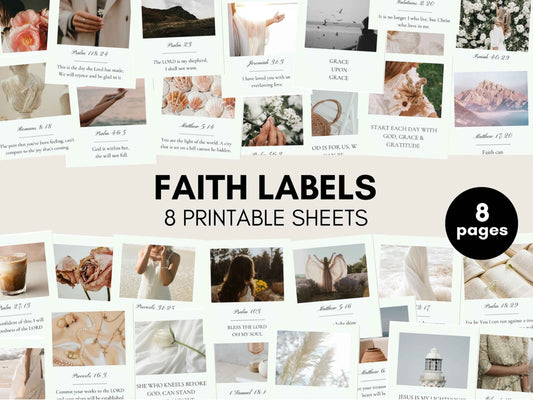 Faith Labels Digital - Christian Scripture Cards