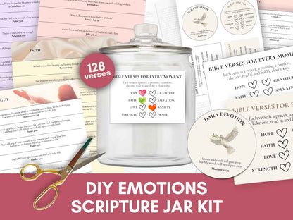 DIY Scripture Jar Kit - Feelings and Emotions Bibles Verses