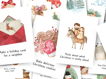 48 Christian Advent Activity Calendar Cards for Kids