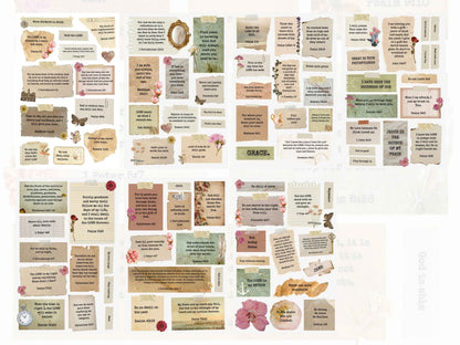 Printable Scripture Scraps - Prayer Board Bible Verse Cards