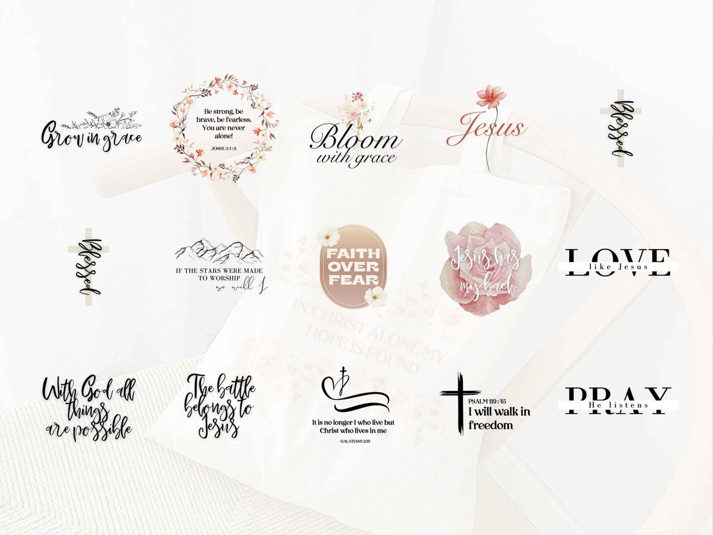 Christian SVG PNG Bundle of 50
