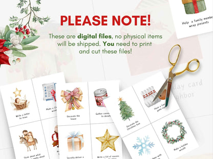 48 Christian Advent Activity Calendar Cards for Kids