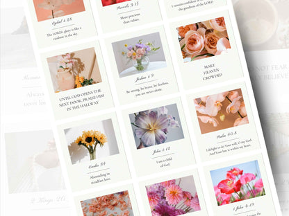 Floral Faith Digital Bible Verse Cards