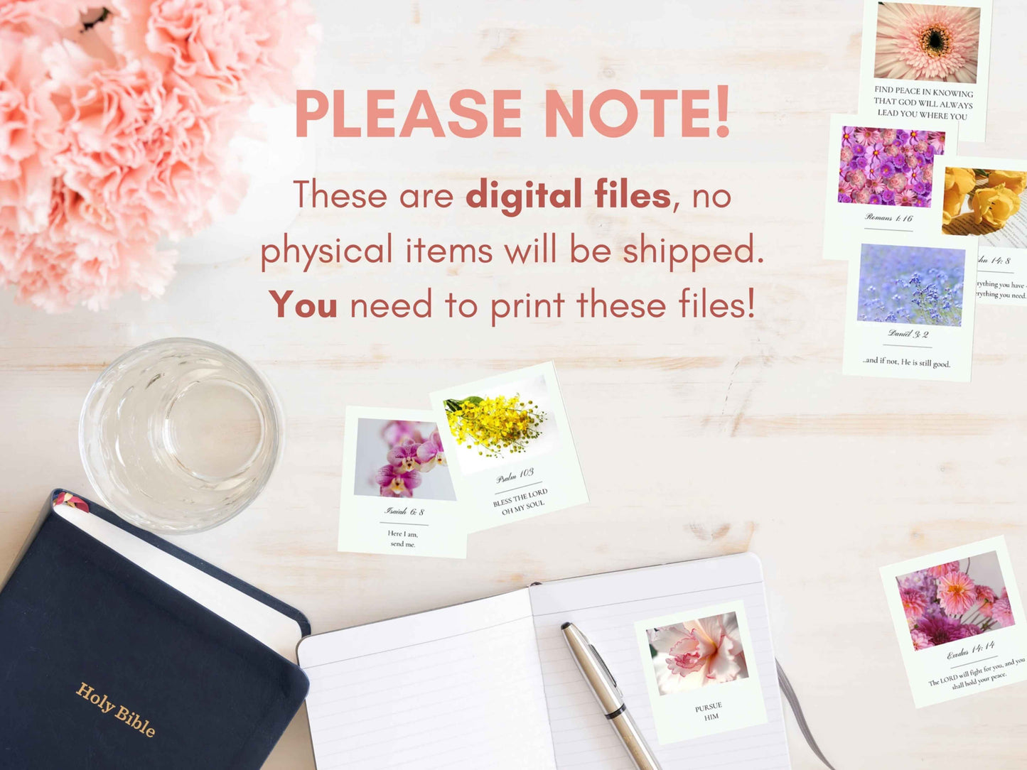 Floral Faith Digital Bible Verse Cards