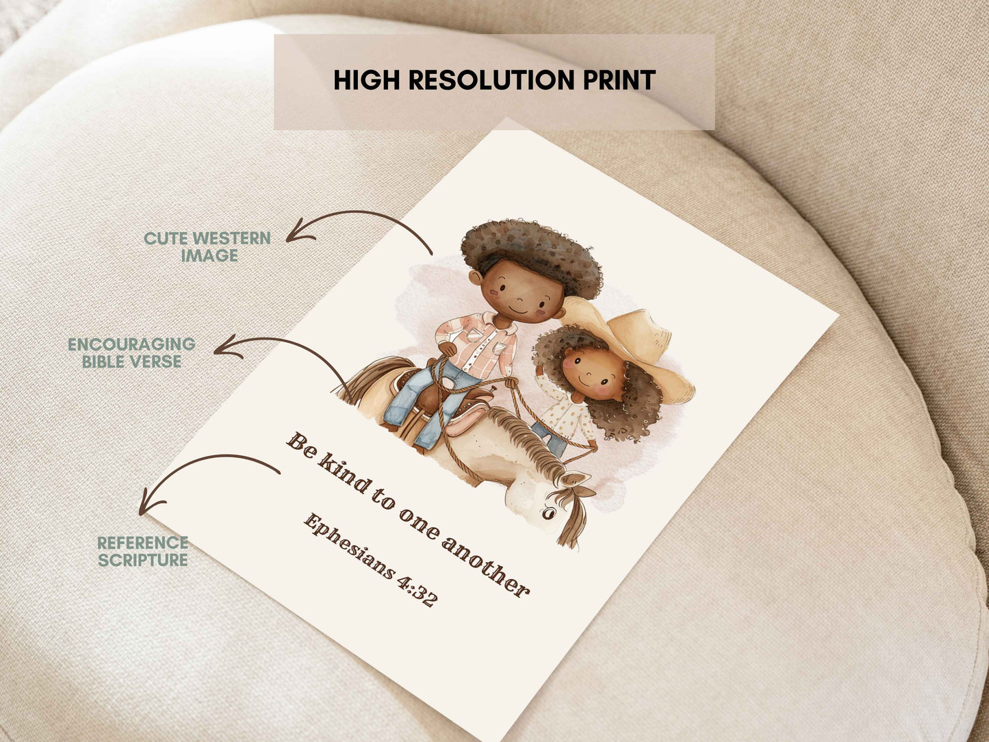 Be Kind to One Another - Ephesians 4:32 Kids Poster