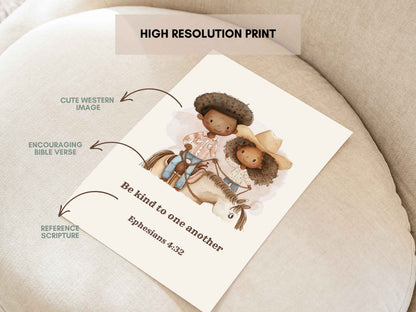 Be Kind to One Another - Ephesians 4:32 Kids Poster