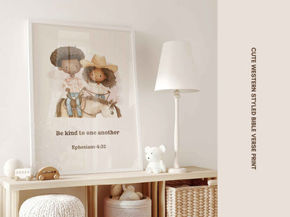 Be Kind to One Another - Ephesians 4:32 Kids Poster