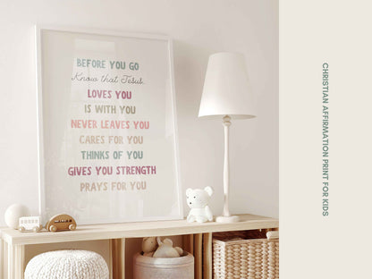 Christian Affirmation Poster for Kids | Inspirational Classroom Decor