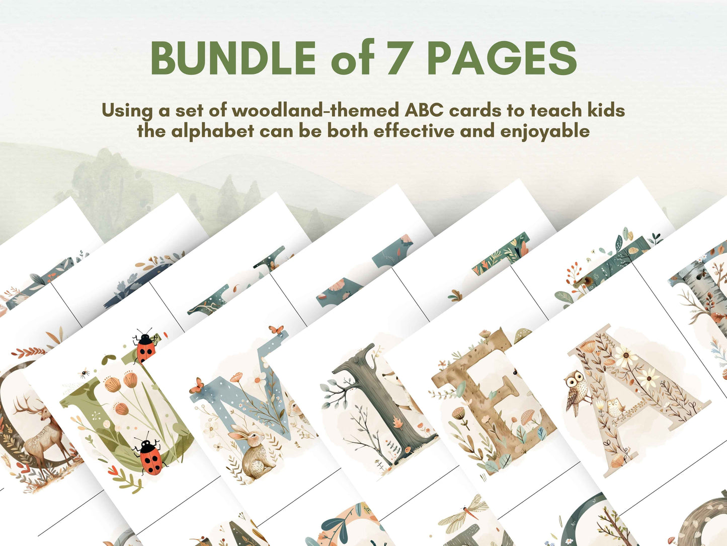 26 Alphabet Flashcards | Preschool Educational ABC Cards