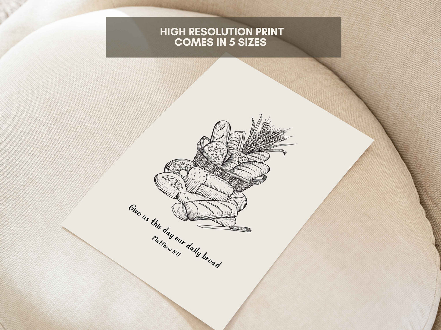 Give Us This Day Our Daily Bread Kitchen Art Print