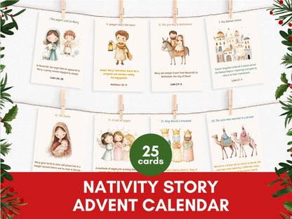 Nativity Story Advent Calendar for Kids