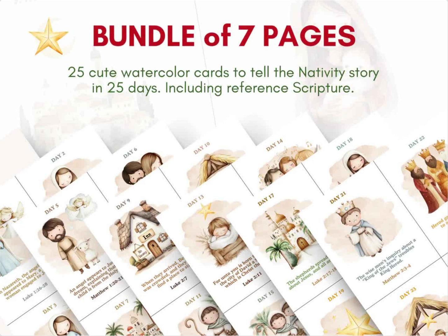 Nativity Story Advent Calendar for Kids