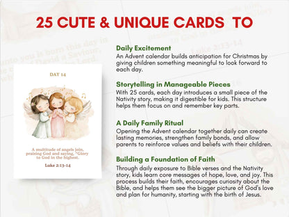Nativity Story Advent Calendar for Kids