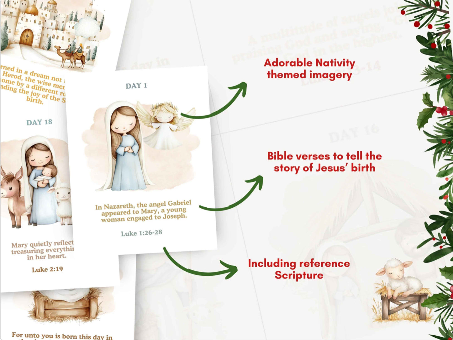 Nativity Story Advent Calendar for Kids