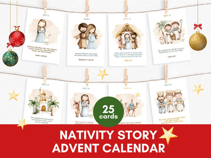 Nativity Story Advent Calendar for Kids
