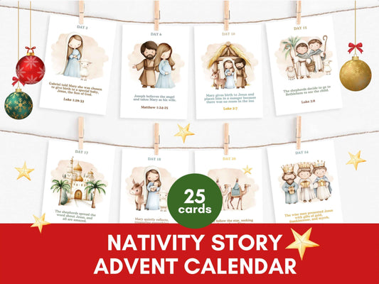 Nativity Story Advent Calendar for Kids
