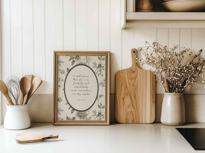 Fearfully and Wonderfully Made | Psalm 139 KJV Vintage Print