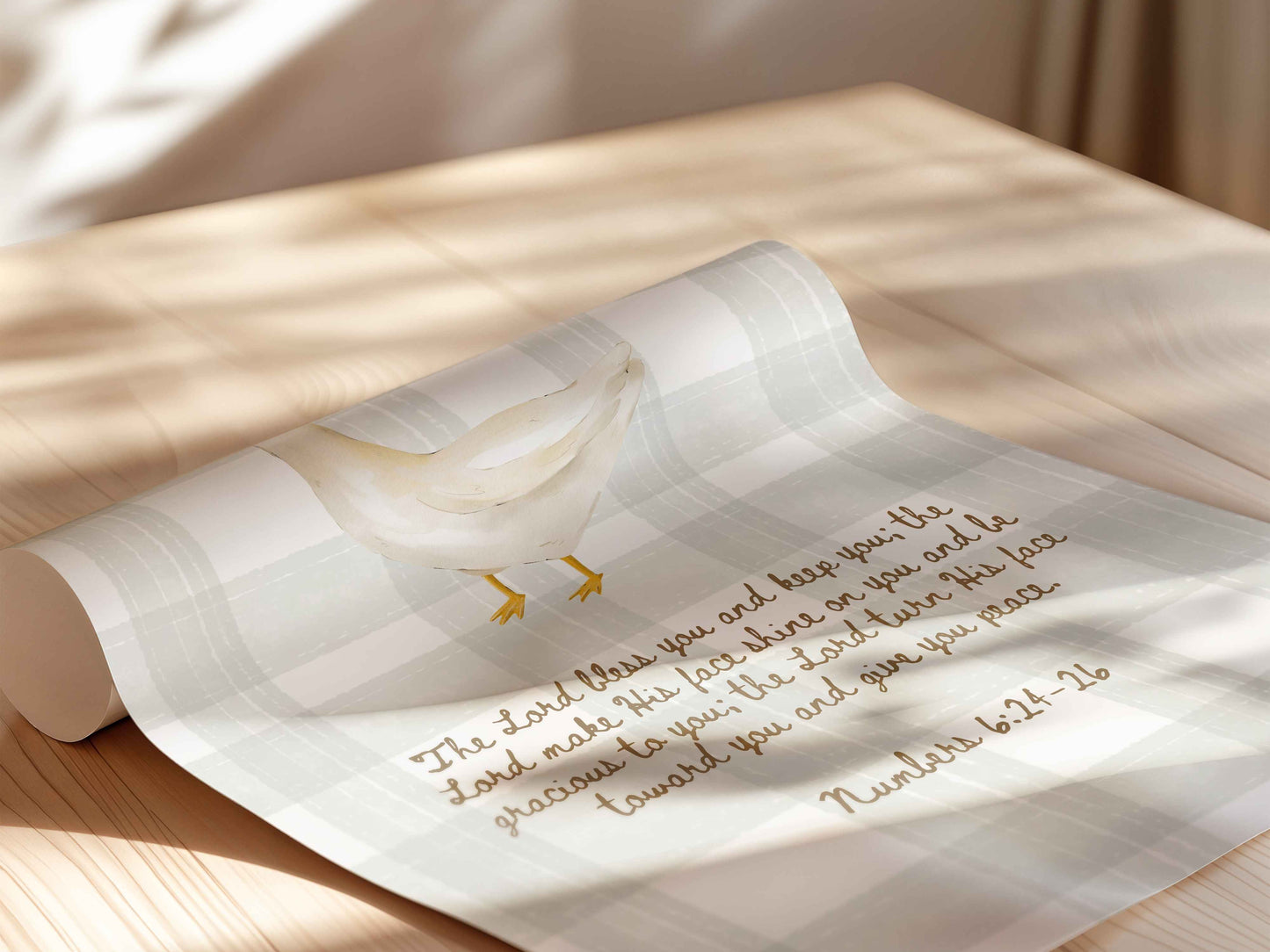The Blessing for Kids - Numbers 6:24-26 Nursery Goose Wall Art