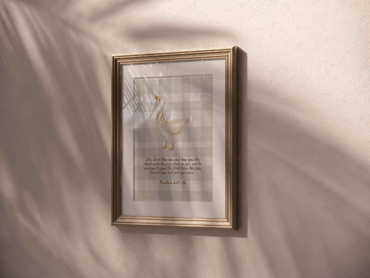 The Blessing for Kids - Numbers 6:24-26 Nursery Goose Wall Art