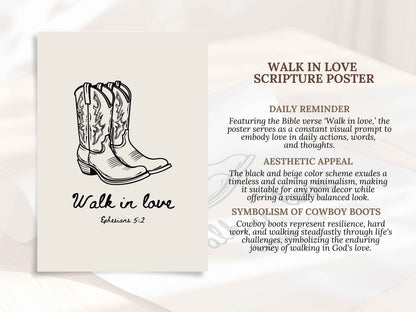 Walk in Love - Ephesians 5:2 Printable Scripture Print