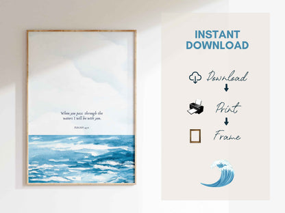 When You Pass Through The Waters Print